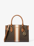 Becca Medium Signature Logo Stripe Satchel