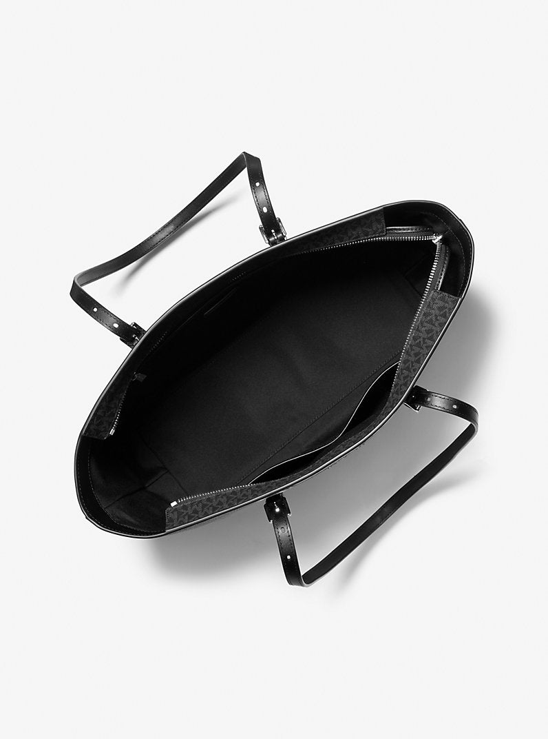Quinn Large Signature Logo and Leather Tote Bag