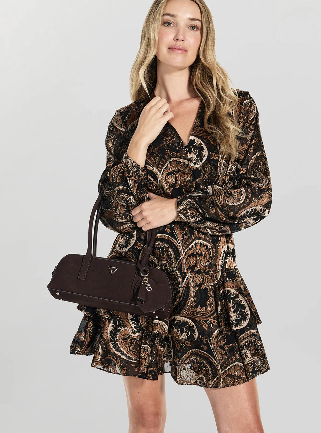Espresso  shoulder satchel bag