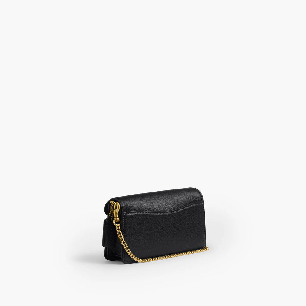 Polished Pebbled Leather Tabby Chain Crossbody 19