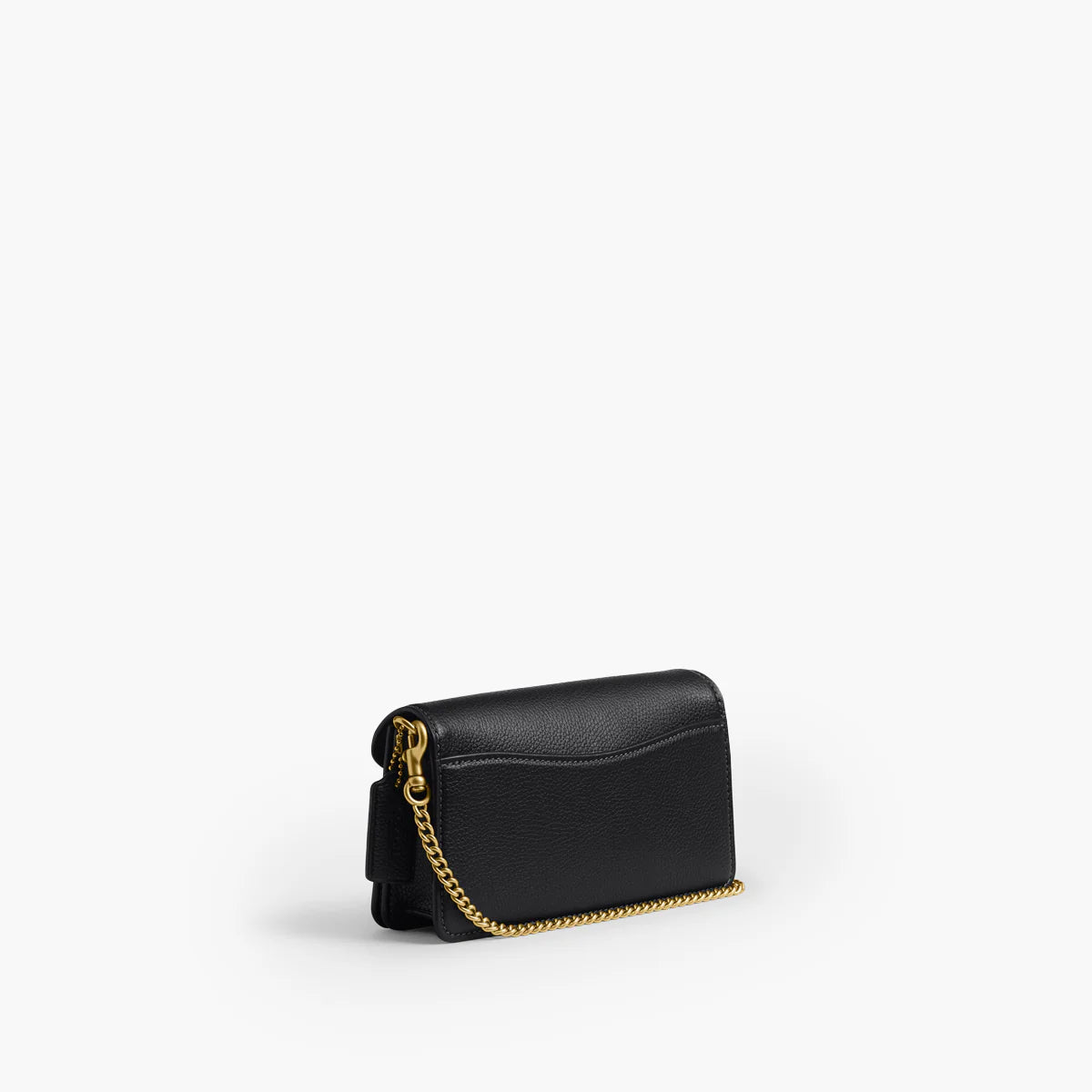 Polished Pebbled Leather Tabby Chain Crossbody 19