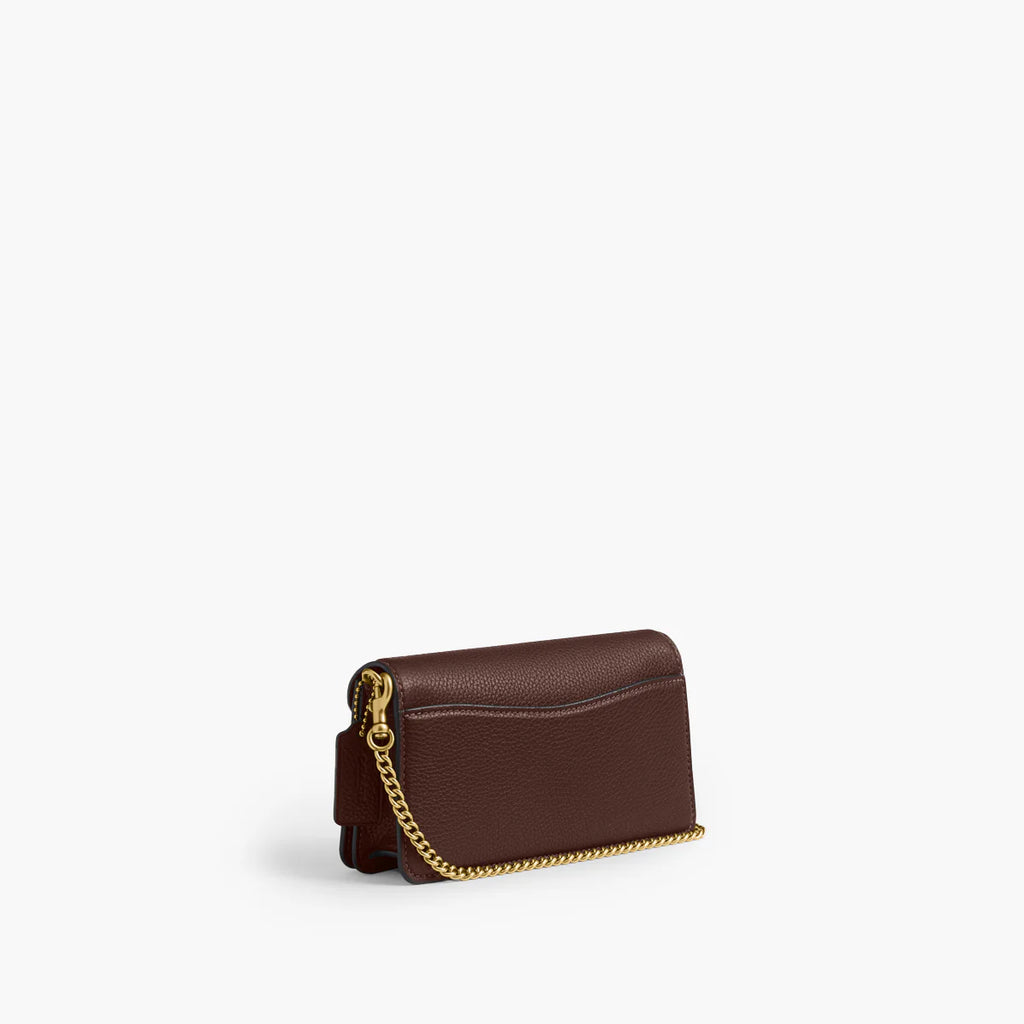 Polished Pebbled Leather Tabby Chain Crossbody 19